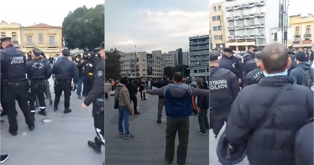 Εντάσεις μεταξύ αστυνομίας και διαδηλωτών στην πλατεία Ελευθερίας