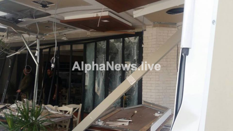 Γυαλιά-καρφιά εστιατόριο στη Λεμεσό από ισχυρή έκρηξη (ΦΩΤΟ)