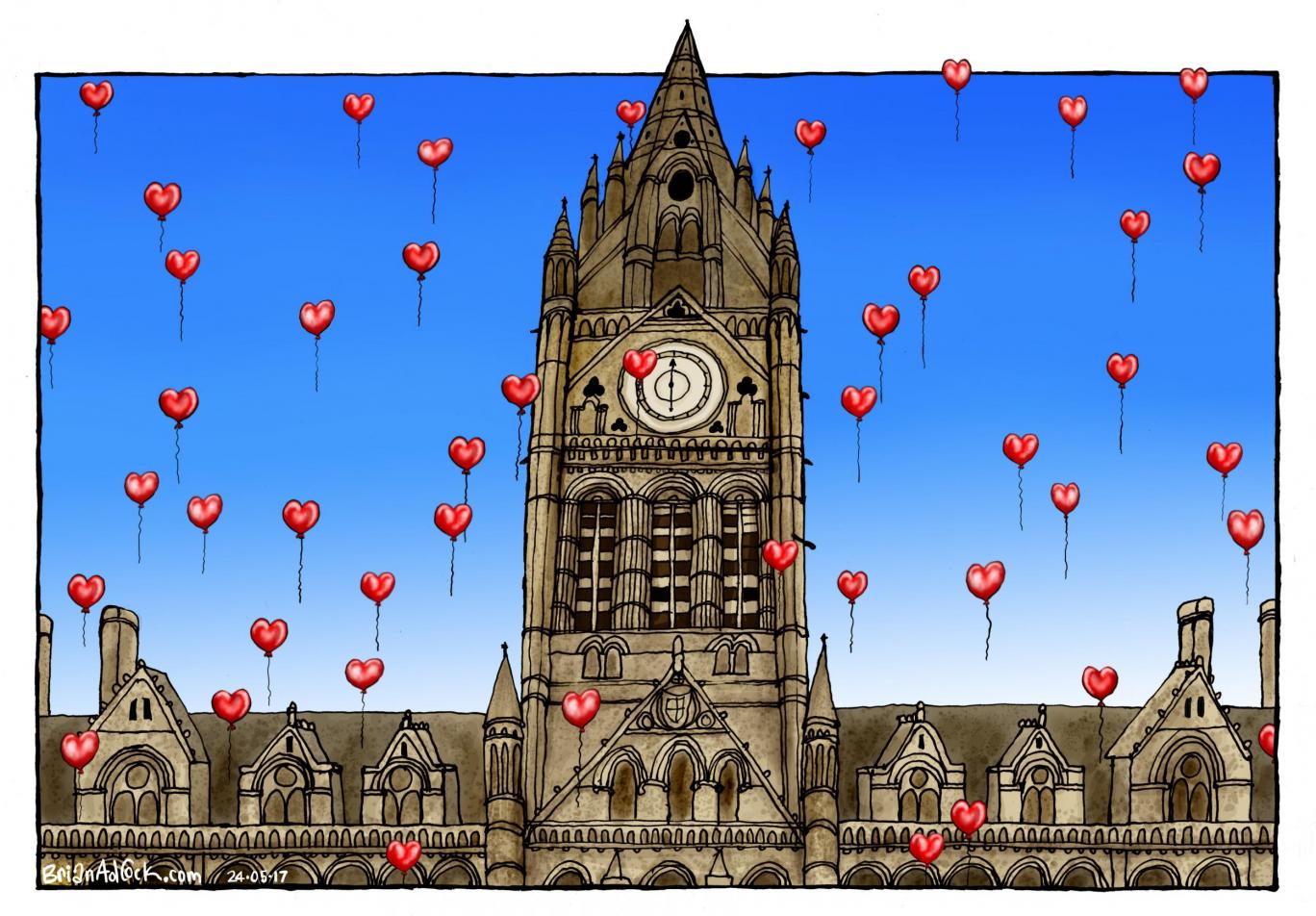 Μάντσεστερ: Τρομοκρατία VS Παιδική αθωότητα σε σκίτσα