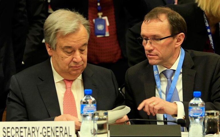 Τις ανησυχίες του για τις διαπραγματεύσεις μεταφέρει ο Έιντε στον Γκουτέρες