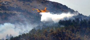 Φωτιά σε δασική έκταση στην Αχλαδινή της Ηλείας