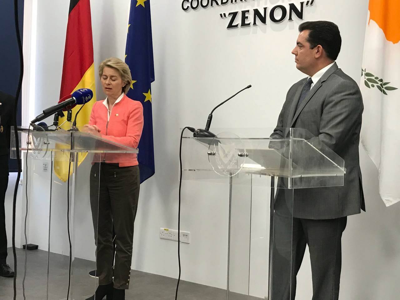 Στην Κύπρο για πρώτη φορά Υπουργός Άμυνας της Γερμανίας (ΒΙΝΤΕΟ)