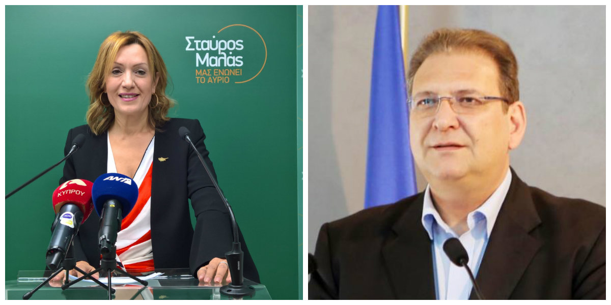 “Ανέκδοτα” αντάλλαξαν Ε. Χαραλαμπίδου και Β. Παπαδόπουλος