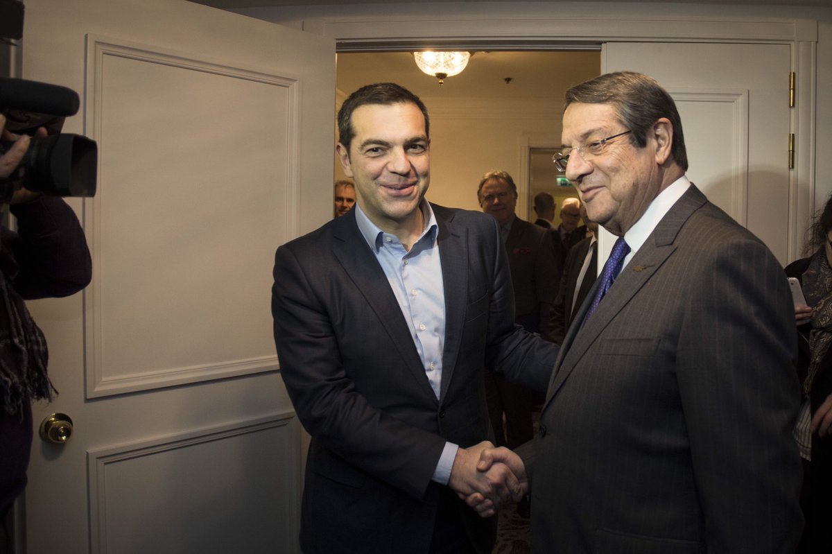 Συνάντηση Αναστασιάδη-Τσίπρα: Επι τάπητος οι εξελίξεις στην ΑΟΖ πριν τη Σύνοδο