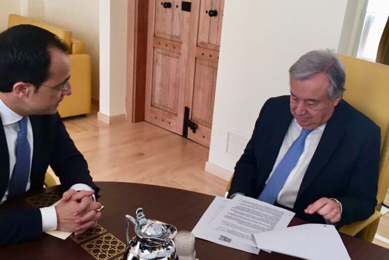 Παραγωγική και εποικοδομητική συνάντηση Χριστοδουλίδη – Γκουτέρες