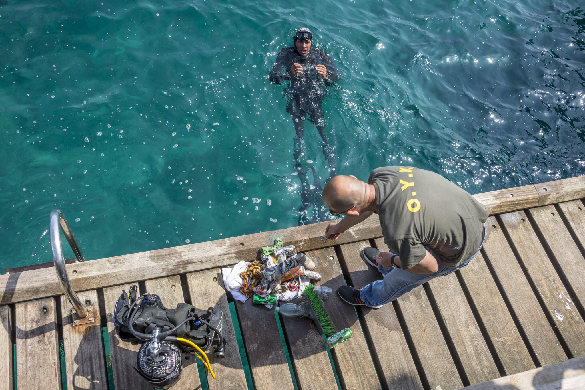 Οι έφεδροι ΟΥΚάδες καθάρισαν τον βυθό στο πάλιό λιμάνι Λεμεσού (ΦΩΤΟ)