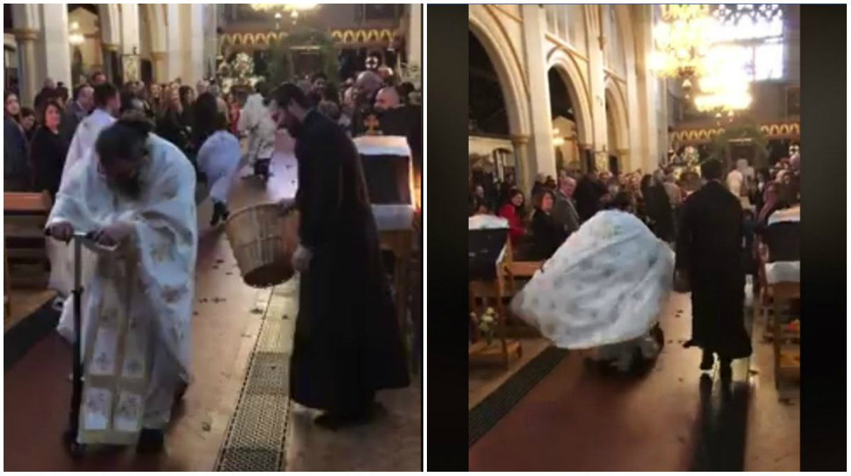 Με…πατίνι μετέφερε το μήνυμα της πρώτης Ανάστασης ιερέας στην Αγγλία (ΒΙΝΤΕΟ)