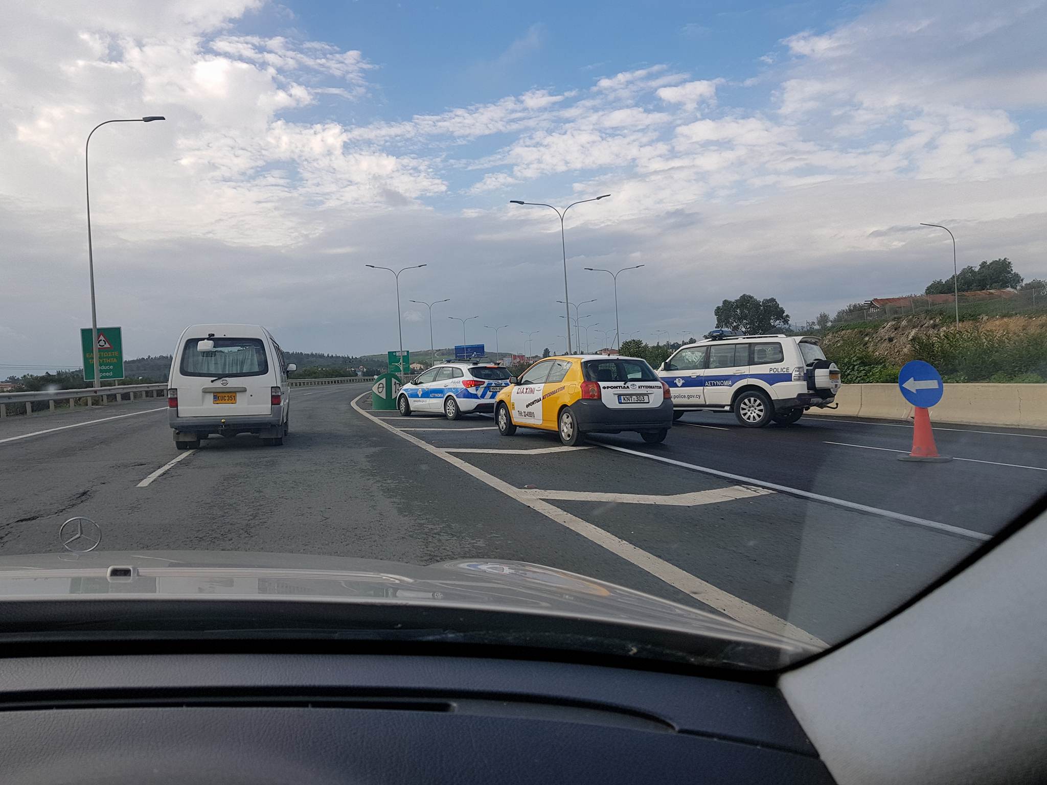 Αυξημένη τροχαία κίνηση στον αυτοκινητόδρομο, μετά από τροχαίο