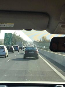 Μεγάλο μποτιλιάρισμα στον αυτοκινητόδρομο προς πρωτεύουσα