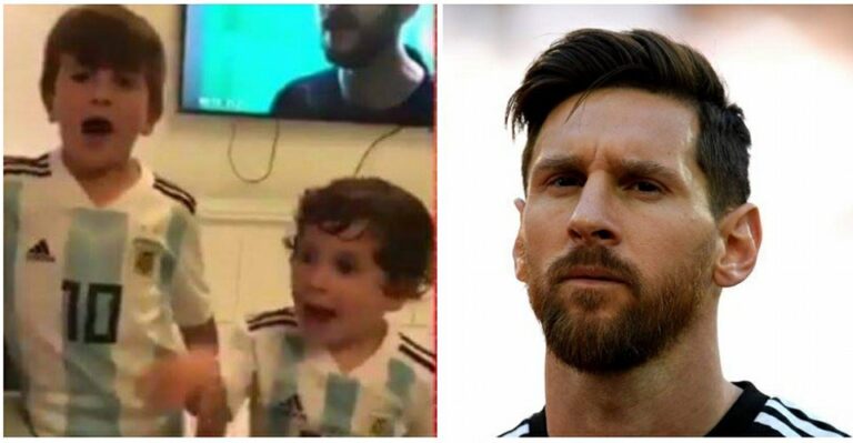 Οι γιοι του Μέσι φωνάζουν συνθήματα για τον μπαμπά τους με τις… πάνες (ΒΙΝΤΕΟ)