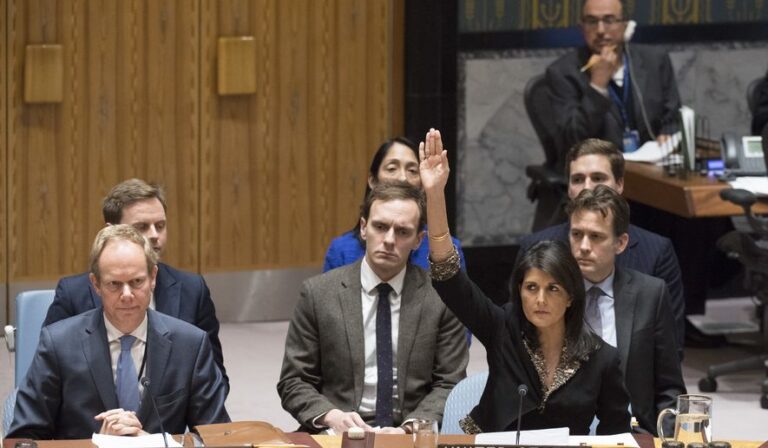 Bέτο Αμερικανών στο σχέδιο απόφασης για προστασία των Παλαιστινίων