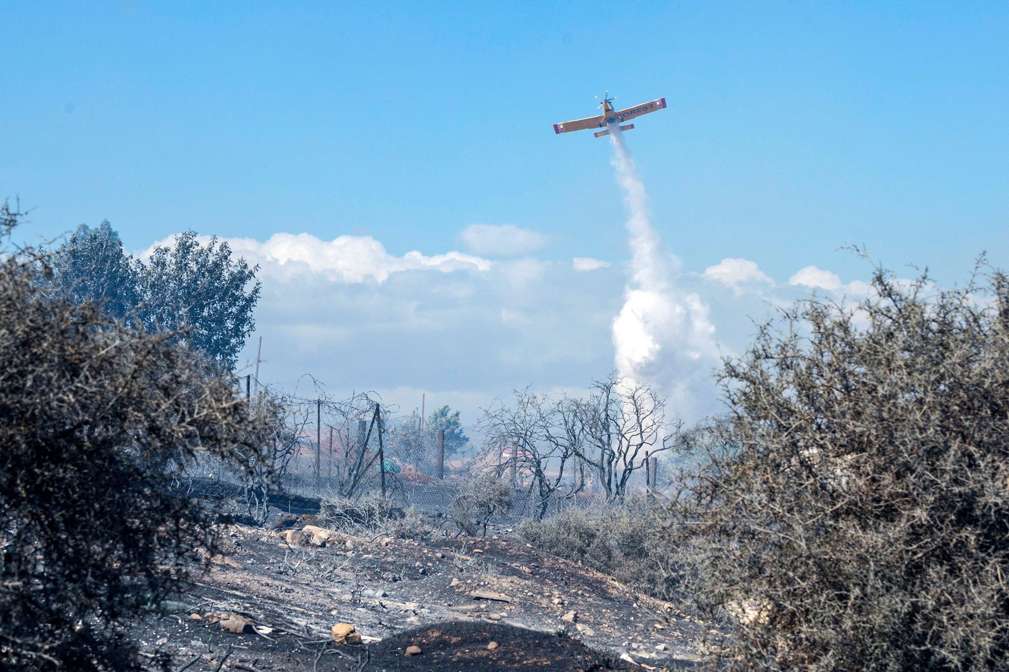 Υπό πλήρη έλεγχο η πυρκαγιά στην περιοχή Ίνειας και Λάρας, στον Ακάμα