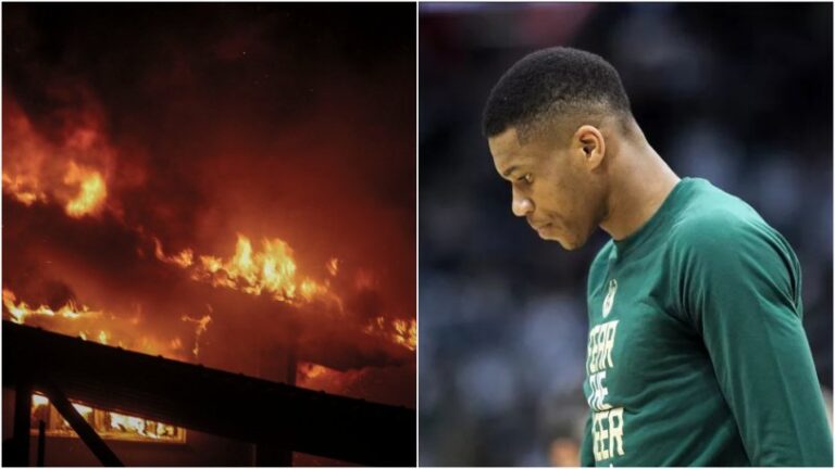 Κοντά στα θύματα των πυρκαγιών και ο Γιάννης Αντετοκούνμπο (ΦΩΤΟ)