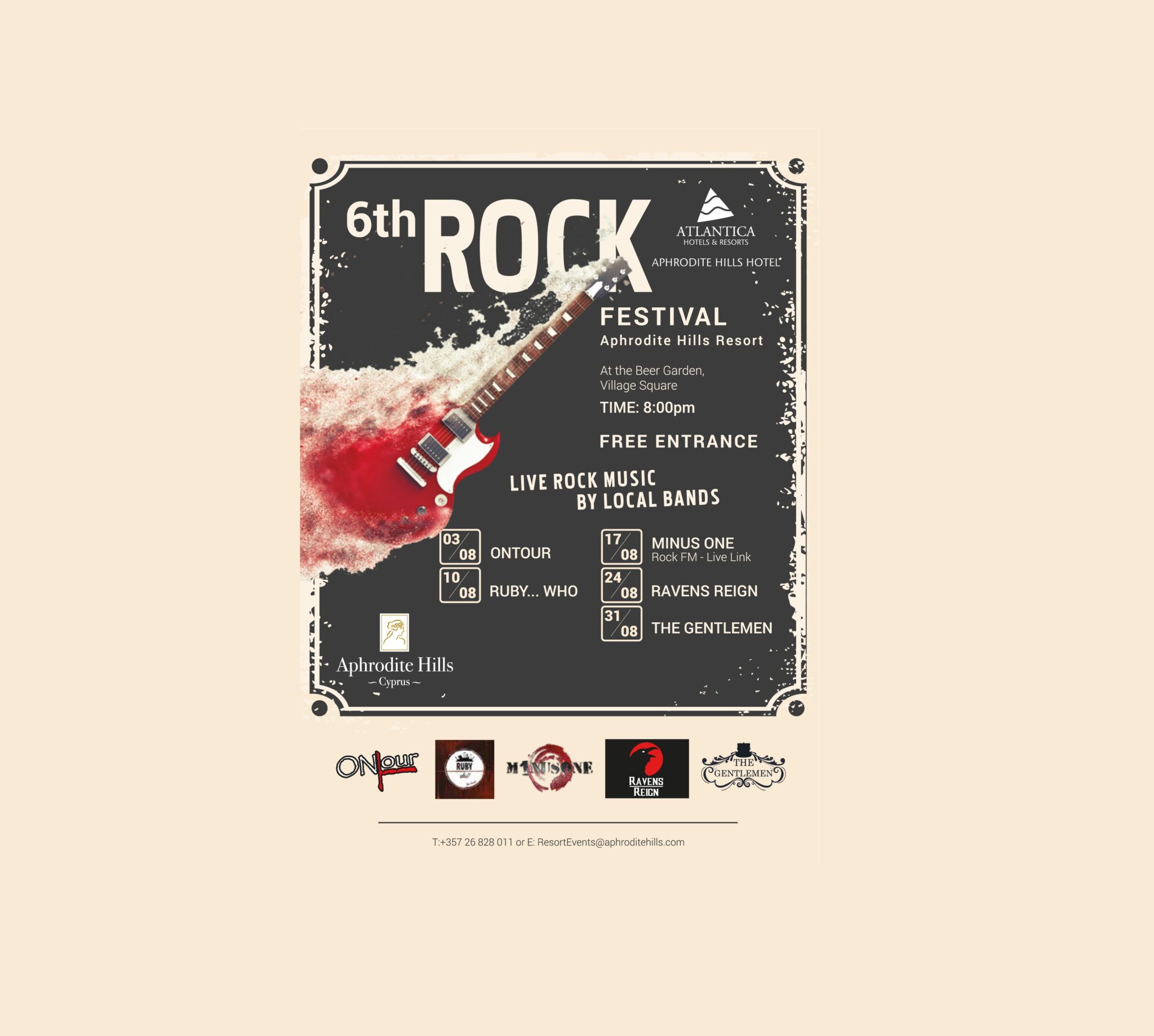 6o Φεστιβάλ Ροκ Μουσικής στο Aphrodite Hills Resort