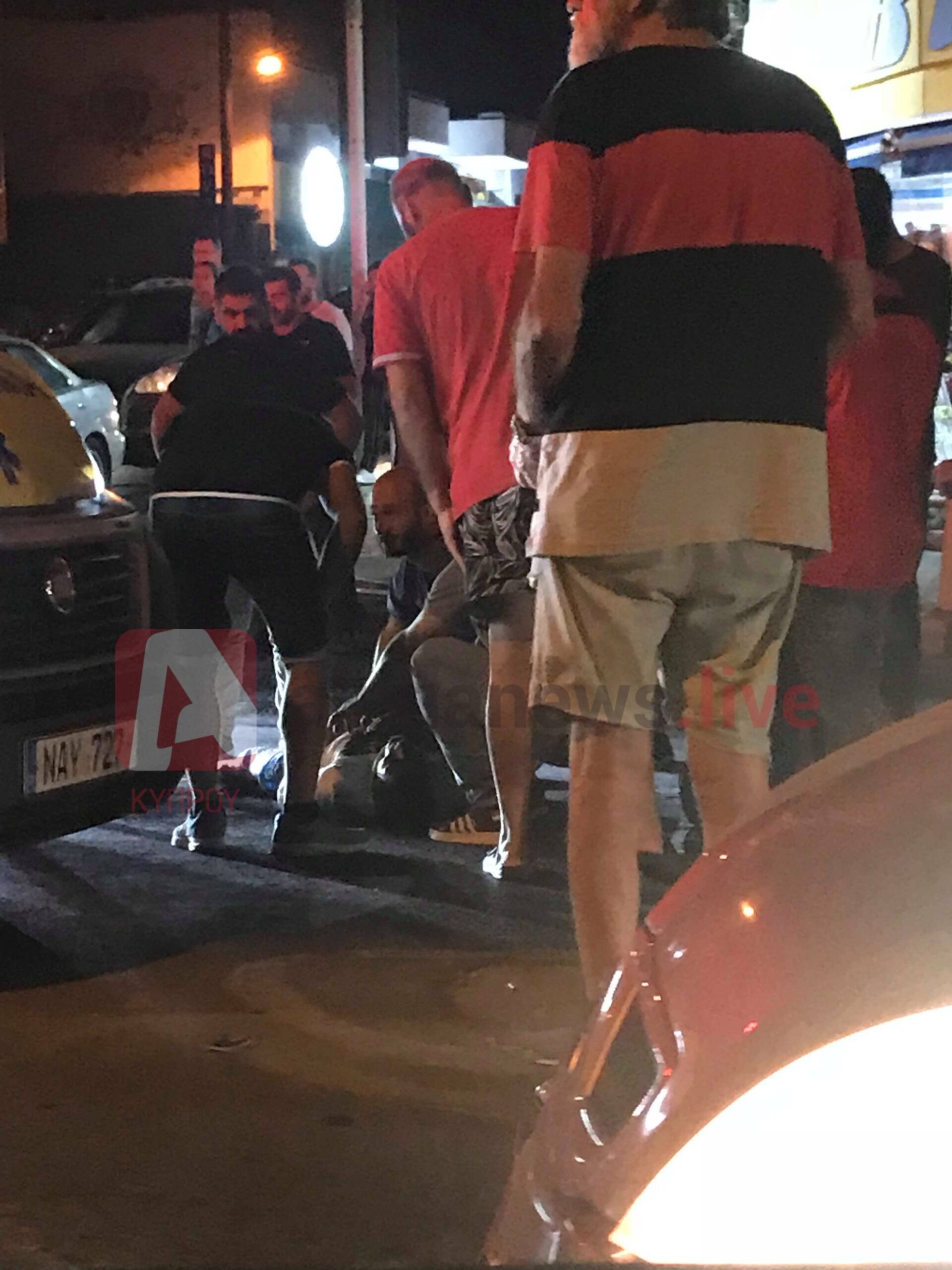 Όχημα συγκρούστηκε με μοτοσικλετιστή στη Γερμασόγεια (ΦΩΤΟ)