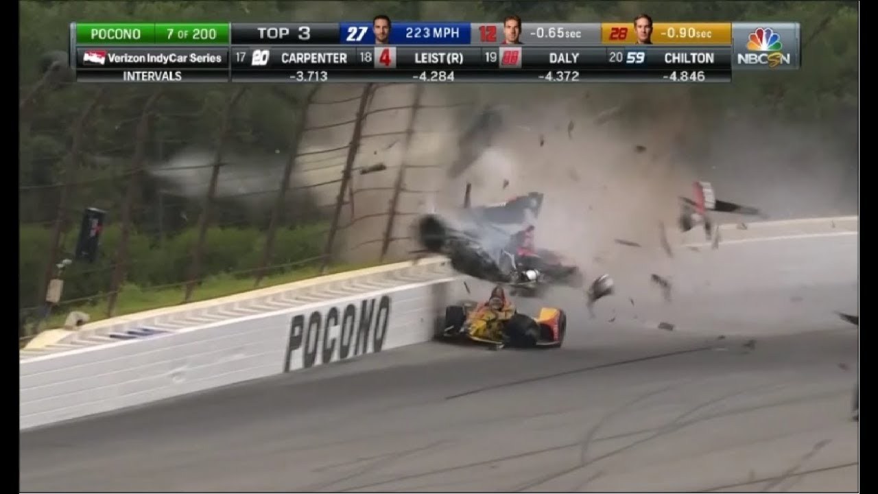 Σοβαρό ατύχημα στον αγώνα IndyCar Pocono 2018 (BINTEO)