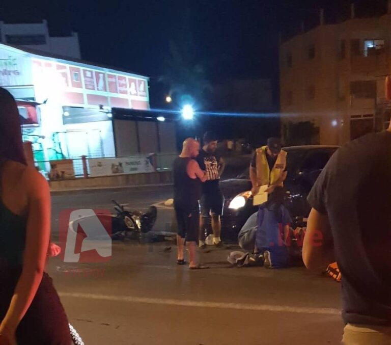 Σοβαρό τροχαίο στη Αγλαντζιά με οδηγό μοτοσικλέτας (ΦΩΤΟ)