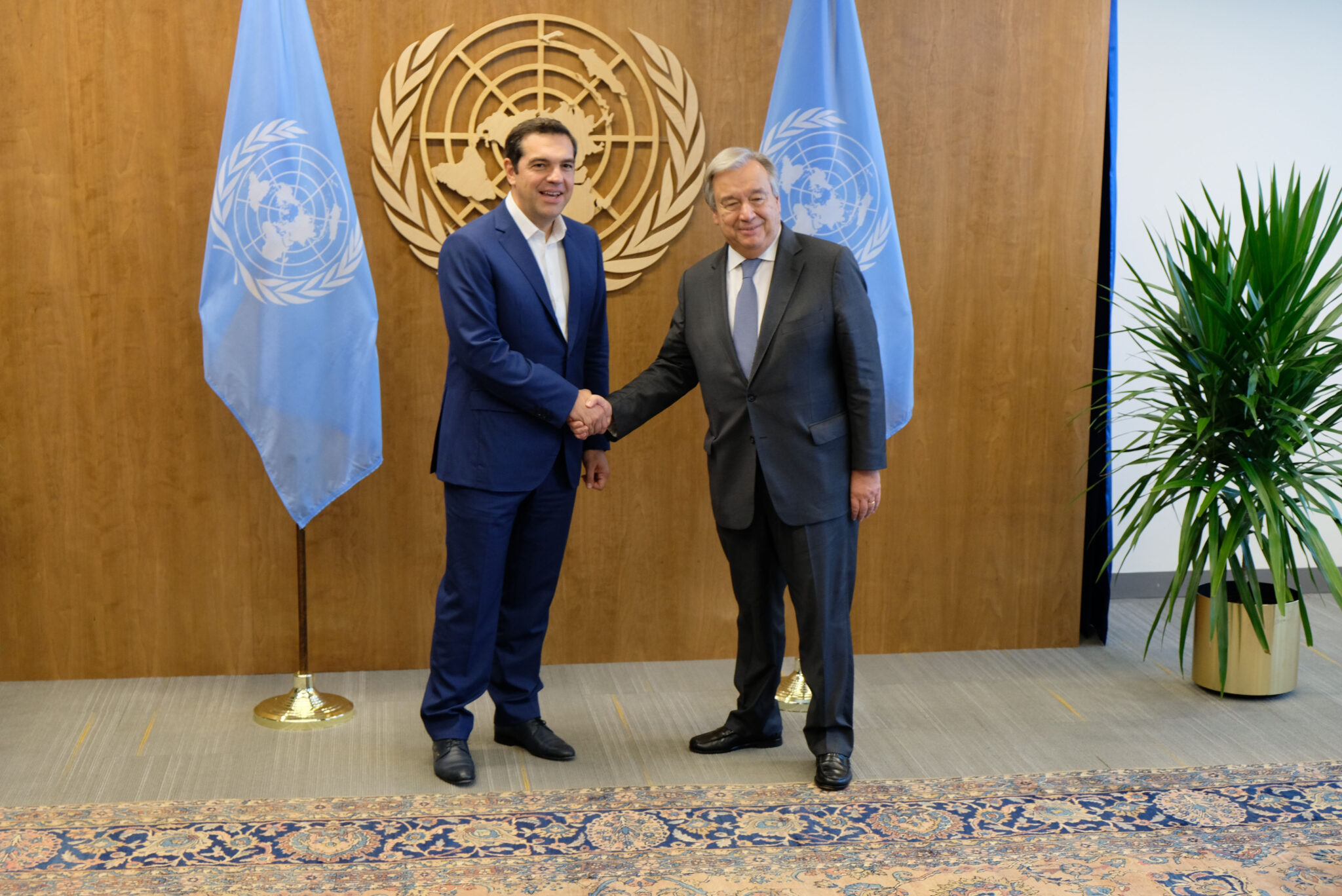 Τα είπαν και για το Κυπριακό Αλέξης Τσίπρας και Αντόνιο Γκουτέρες