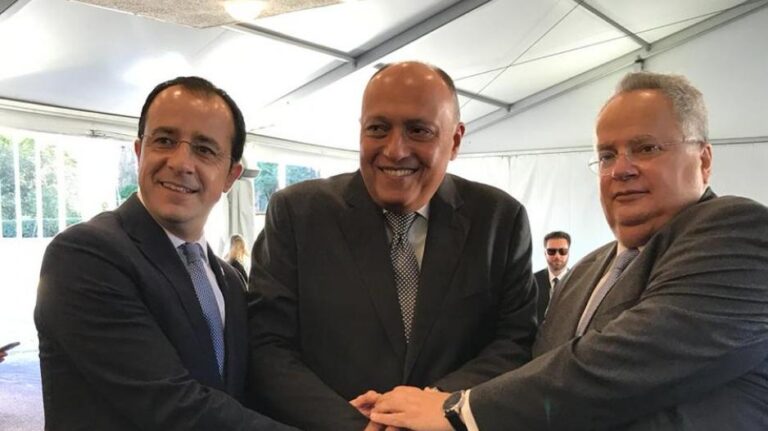 Μήνυμα προς Τουρκία στέλνουν οι Υπουργοί Εξωτερικών Κύπρου, Ελλάδας και Αιγύπτου