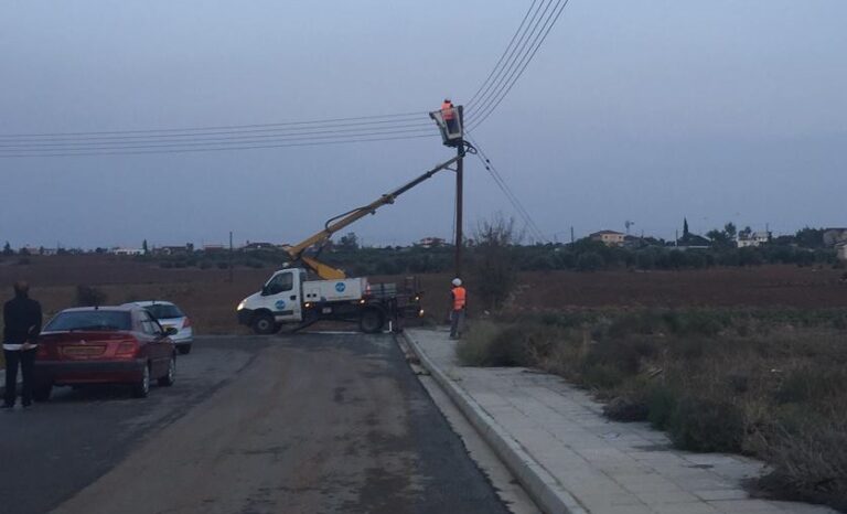 Xωρίς ηλεκτρικό ρεύμα κοινότητες στις επαρχίες Λεμεσού και Λάρνακας