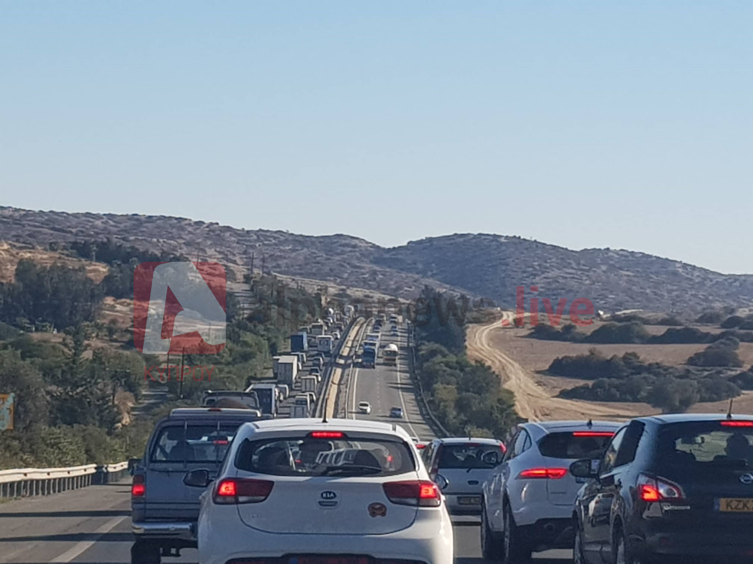 Πυκνή τροχαία κίνηση στον αυτοκινητόδρομο λόγω…έργων (ΦΩΤΟ)