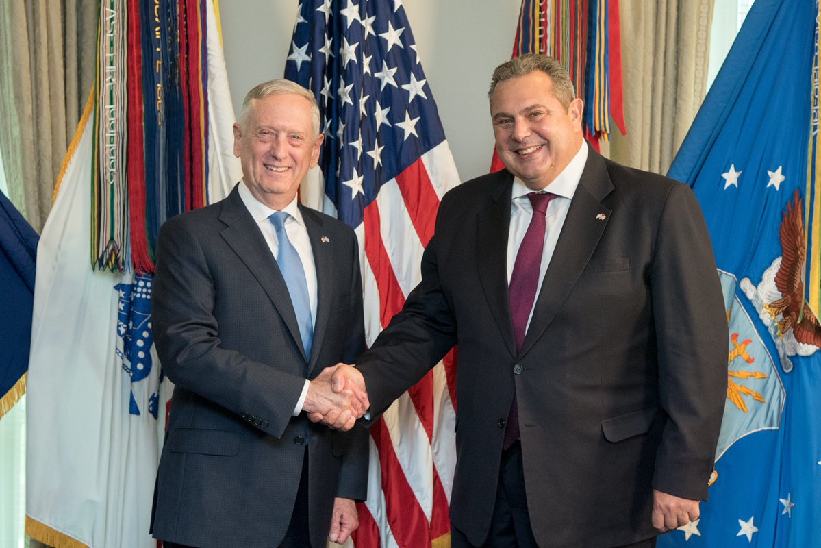 Καμμένος: Επέκταση της τριμερούς συμφωνίας Ελλάδας, Κύπρου, Ισραήλ με τις ΗΠΑ