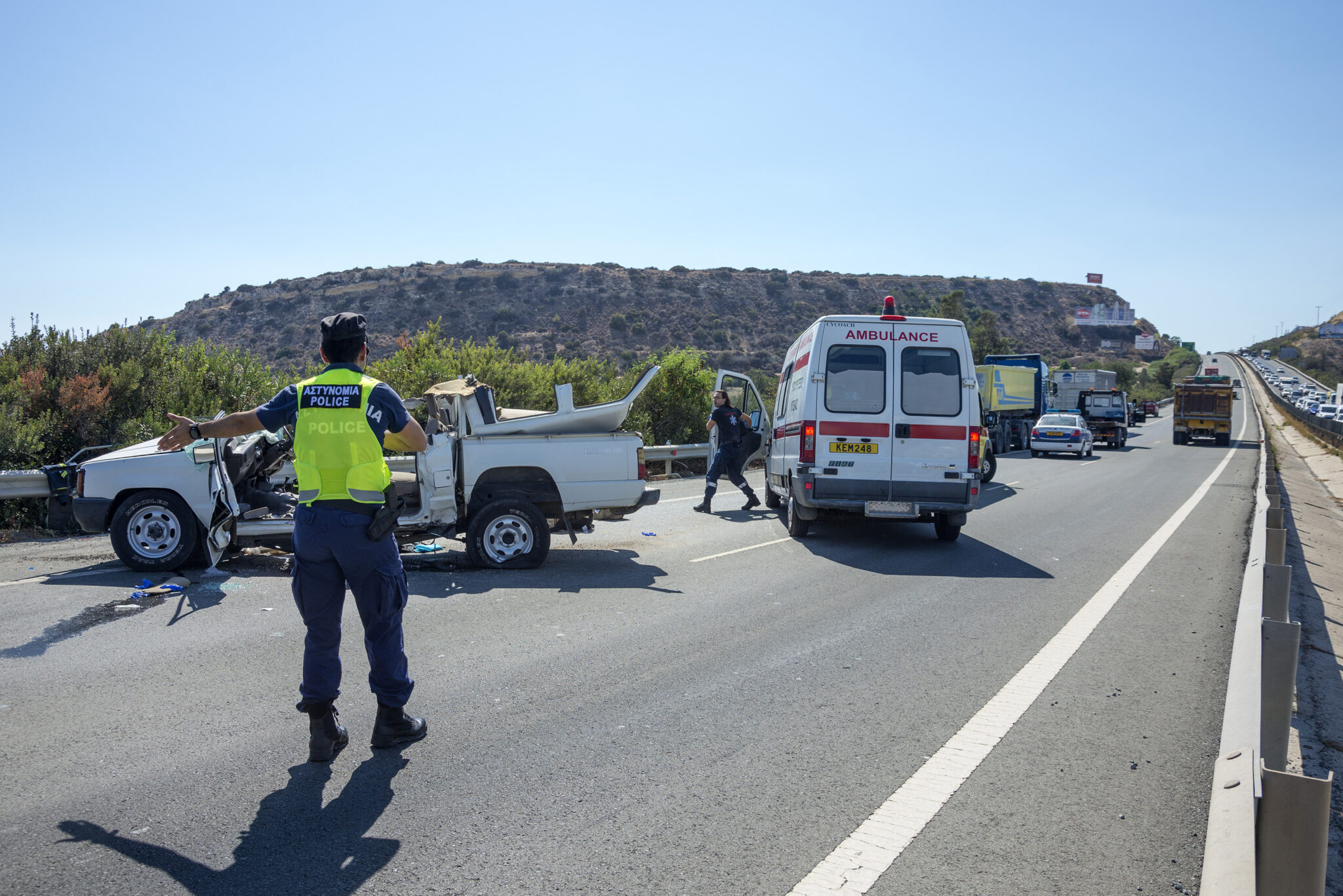 O άξονας του φορτηγού οδήγησε στο θάνατο τους Αιγύπτιους εργάτες (ΒΙΝΤΕΟ)