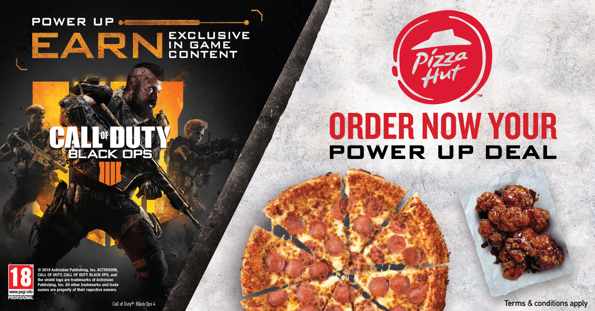 PIZZA HUT – Call of Duty®: Black Ops 4: ΥΠΟΣΧΟΜΕΝΗ ΣΥΝΕΡΓΑΣΙA ΜΕ ΤΗΝ ACTIVISION