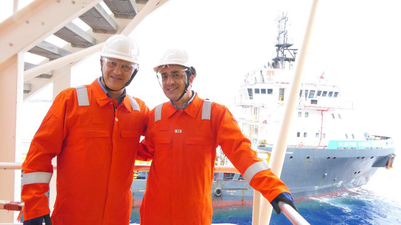 Χριστοδουλίδης-Λακκοτρύπης "πέταξαν" μέχρι τη γεώτρηση της ExxonMobil (ΦΩΤΟ)