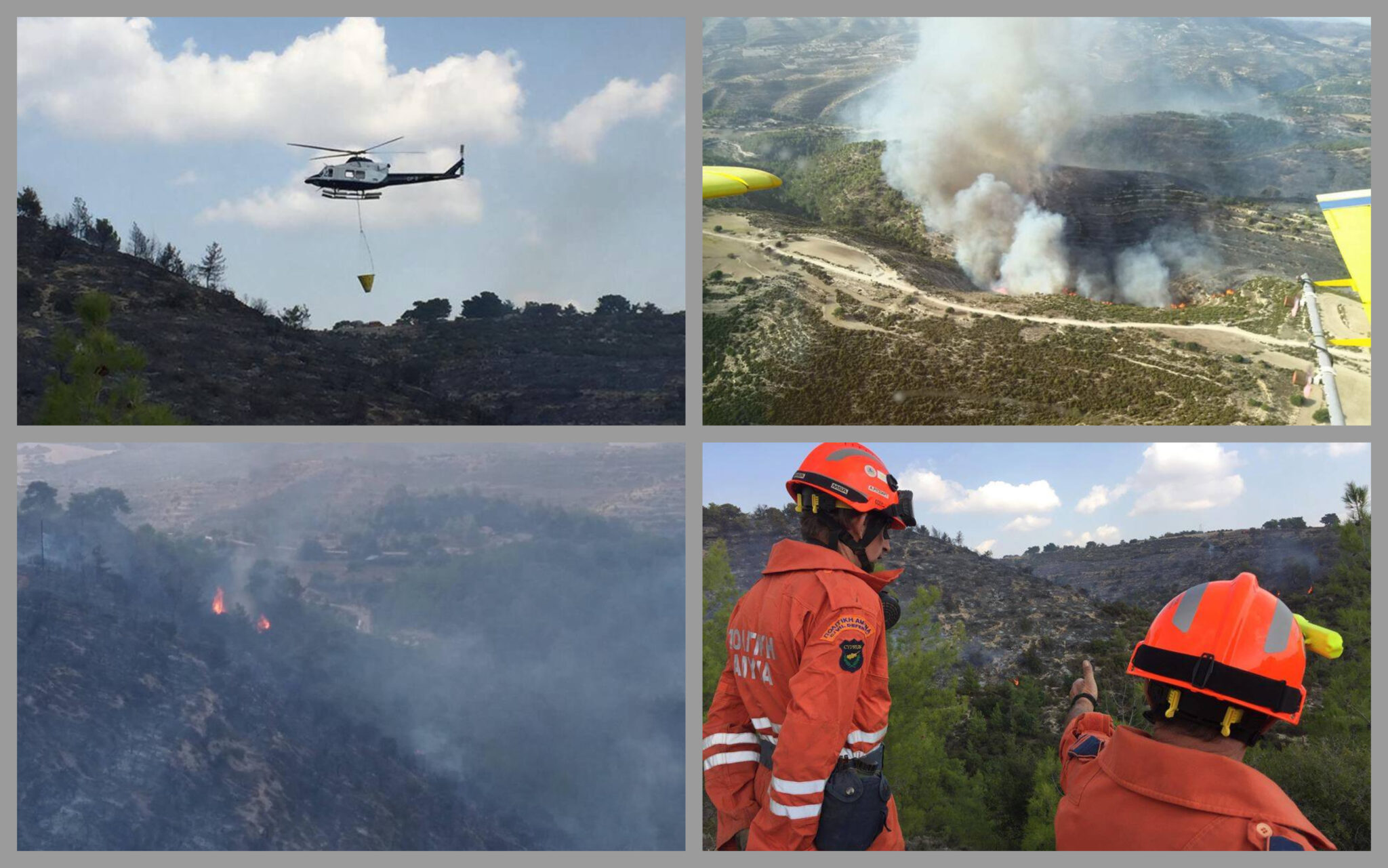 "Μπαράζ" πυρκαγιών από τη Λεμεσό μέχρι την Πάφο (ΦΩΤΟ)