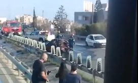 Τροχαίο ατύχημα με τρεις τραυματίες στον αυτοκινητόδρομο (ΒΙΝΤΕΟ)