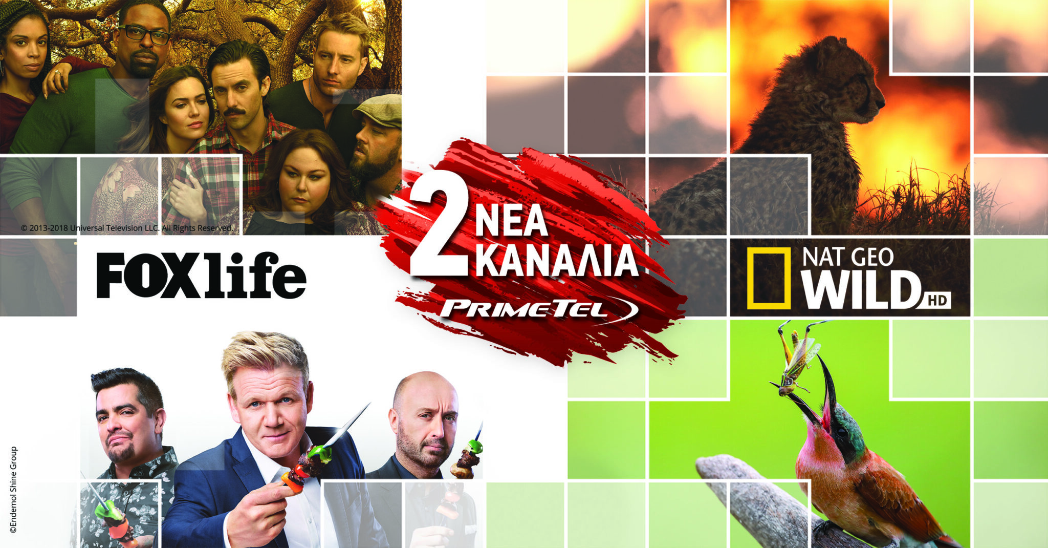 FOX Life και Nat Geo Wild στην πλατφόρμα της PrimeTel σε ποιότητα HD!
