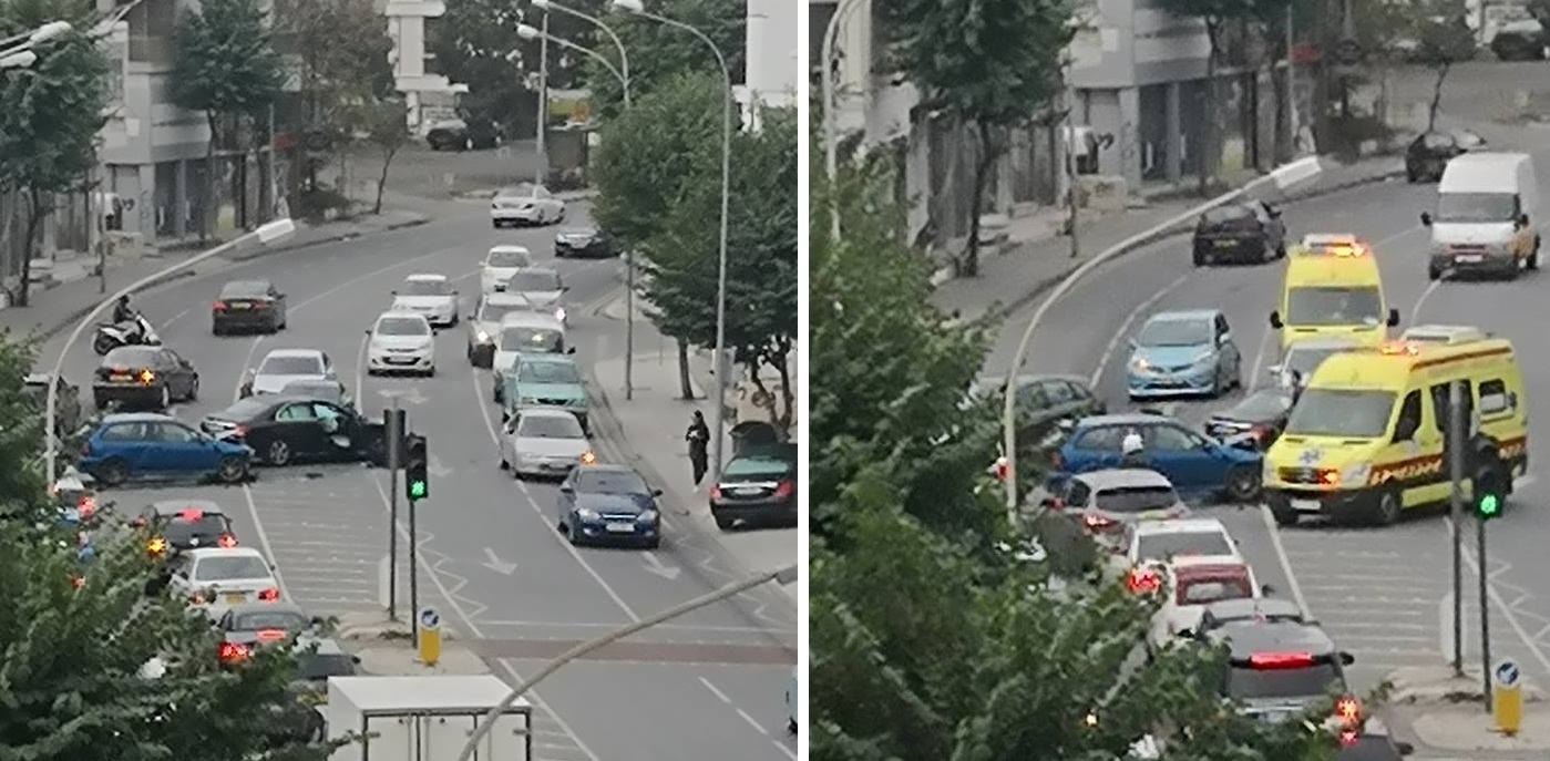 Κυκλοφοριακό κομφούζιο στο κέντρο της Λευκωσίας από τροχαίο ατύχημα (ΦΩΤΟ)