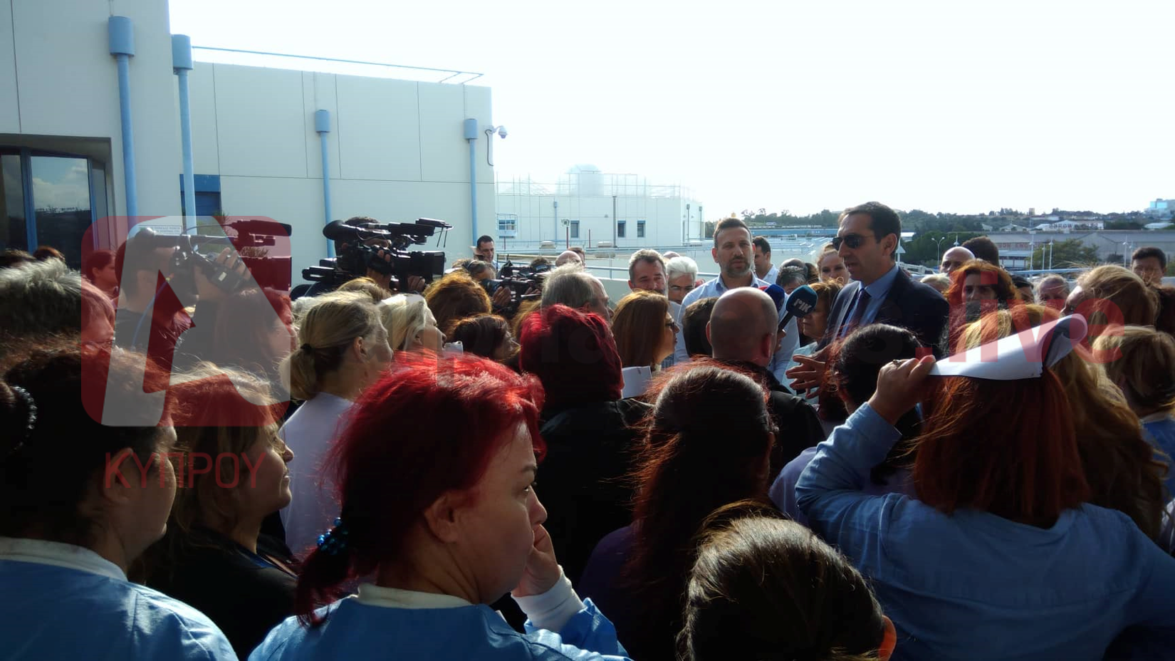 Αυθόρμητη στάση εργασίας των ωρομίσθιων στο ΓΝ Λευκωσίας (ΒΙΝΤΕΟ&ΦΩΤΟ)