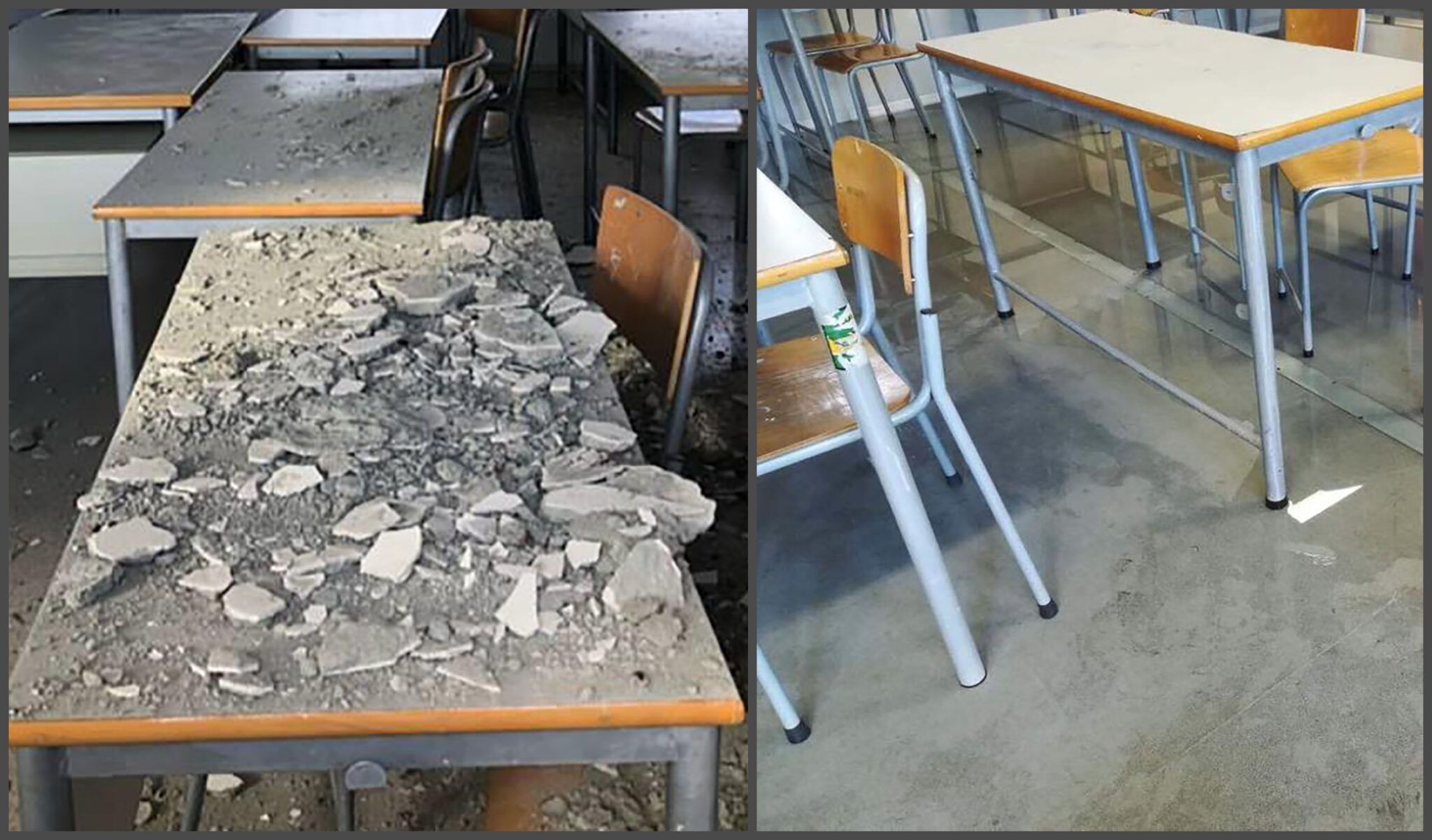 Πέφτουν ταβάνια και πλημμυρίζουν αίθουσες σε σχολεία της Λευκωσίας (ΦΩΤΟ)