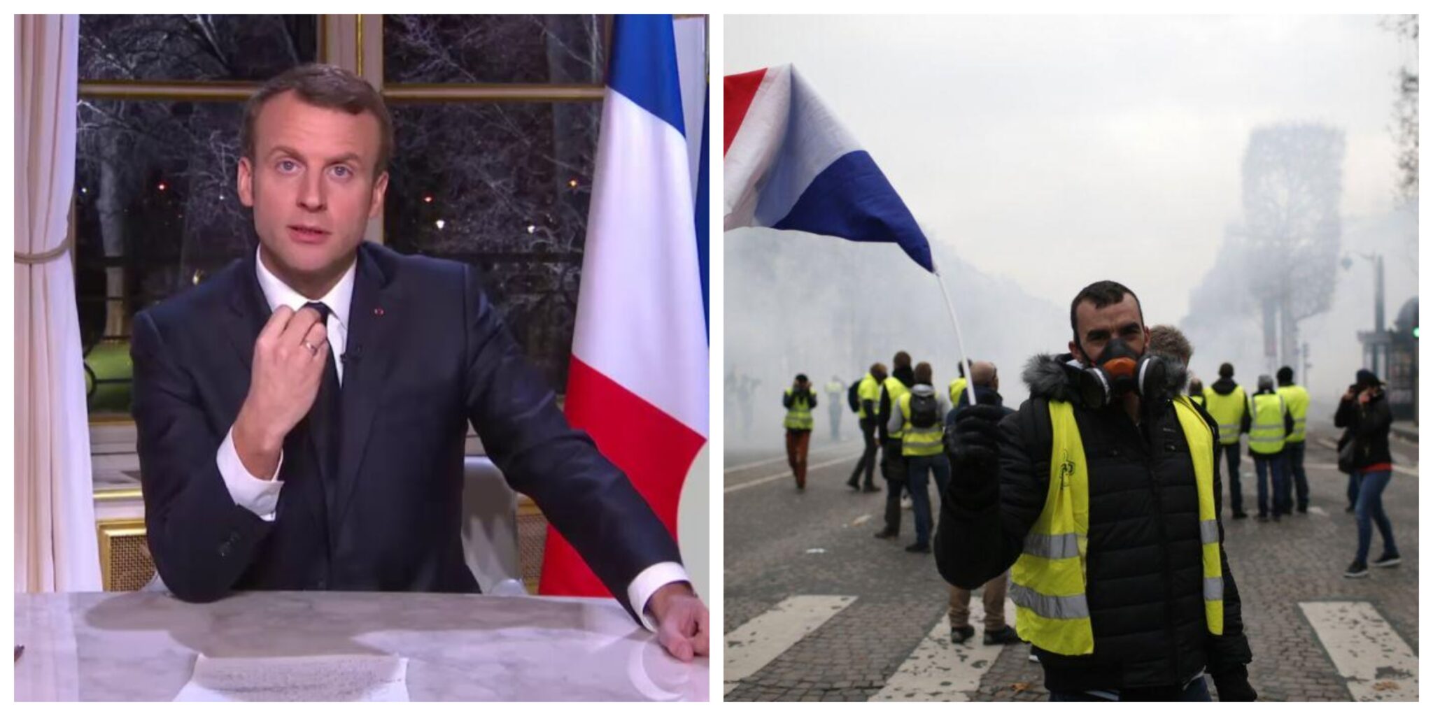 Διάγγελμα Μακρόν στον απόηχο της διαδήλωσης των "κίτρινων γιλέκων"