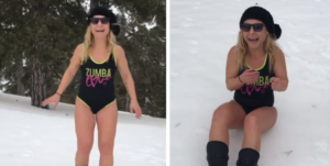 Απίστευτη η Αλεξία Αναστασίου! Πήγε στο χιονισμένο Τρόοδος με το…μαγιό(ΒΙΝΤΕΟ)