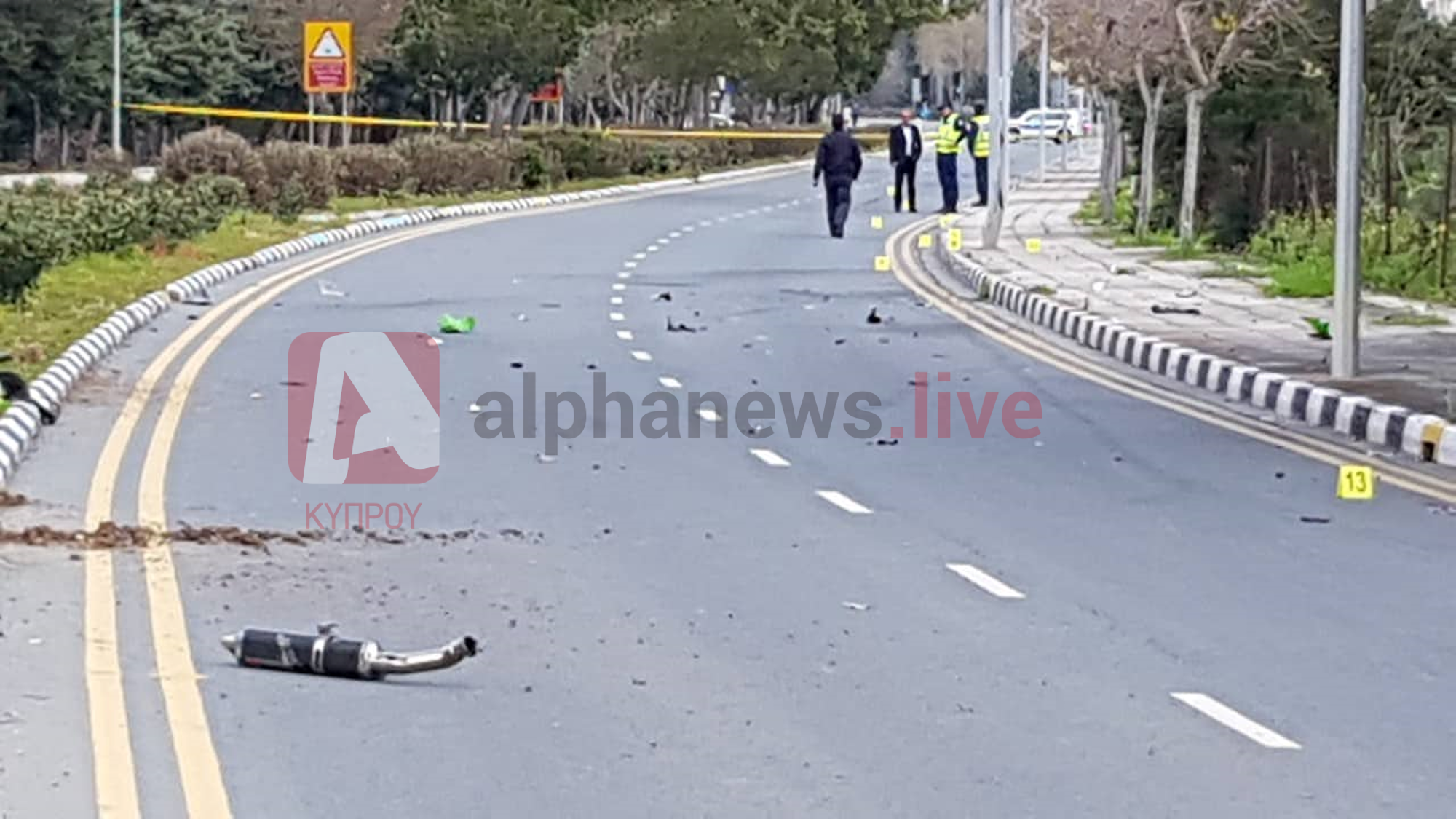 Σοβαρό τροχαίο ατύχημα με μοτοσικλετιστή στην Πάφο (ΦΩΤΟ)