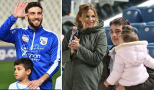 Η Αριστοτέλους μαζί με τη μικρή Μελίνα στο γήπεδο θαύμασαν τον Εφραίμ(ΦΩΤΟ)