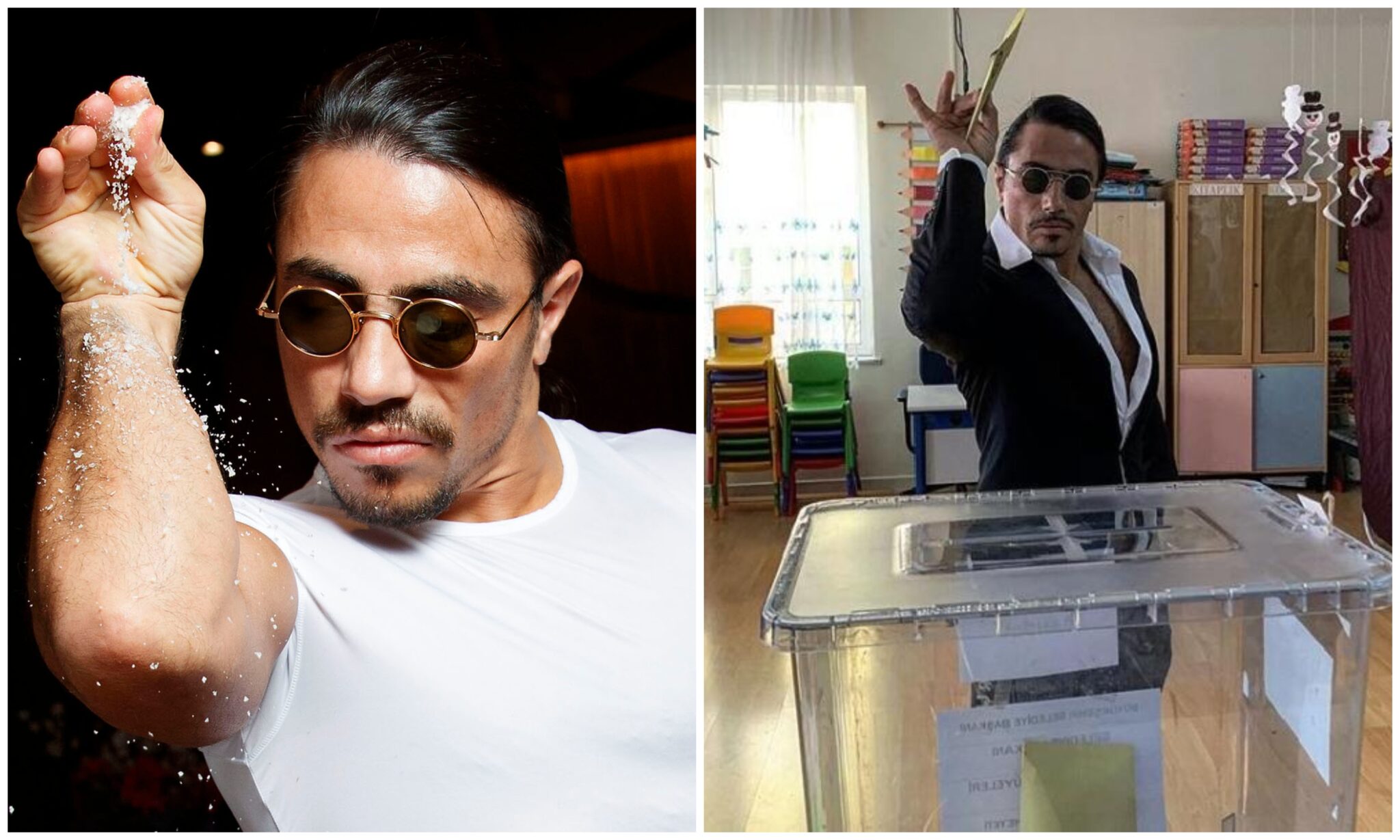 Όπως ρίχνει αλάτι στο κρέας, έριξε την ψήφο του στην κάλπη ο Νουσρέτ (ΒΙΝΤΕΟ)