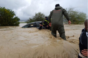 Ποτάμια οι δρόμοι στα κατεχόμενα μετά τις έντονες βροχοπτώσεις (ΒΙΝΤΕΟ)