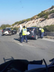 "Σημειωτόν" στον αυτοκινητόδρομο Λάρνακας – Λευκωσίας λόγω τροχαίου (ΦΩΤΟ)