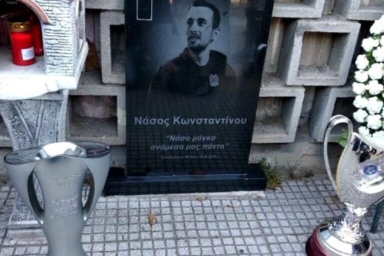 Τα δύο τρόπαια του ΠΑΟΚ στο μνημείο του Νάσου (ΦΩΤΟ)