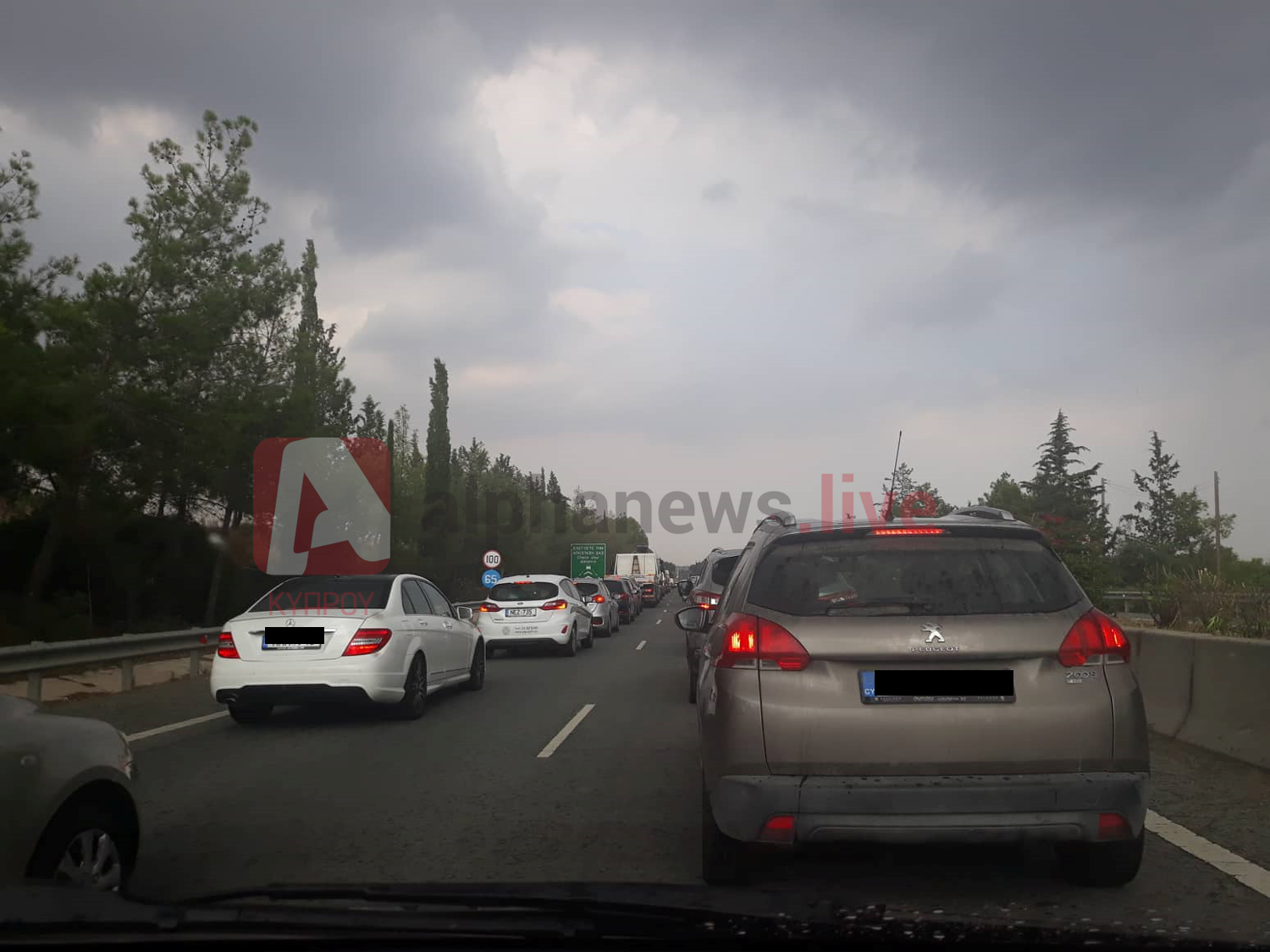 Μποτιλιάρισμα χιλιομέτρων στον αυτοκινητόδρομο Λευκωσίας-Λάρνακας (ΦΩΤΟ)