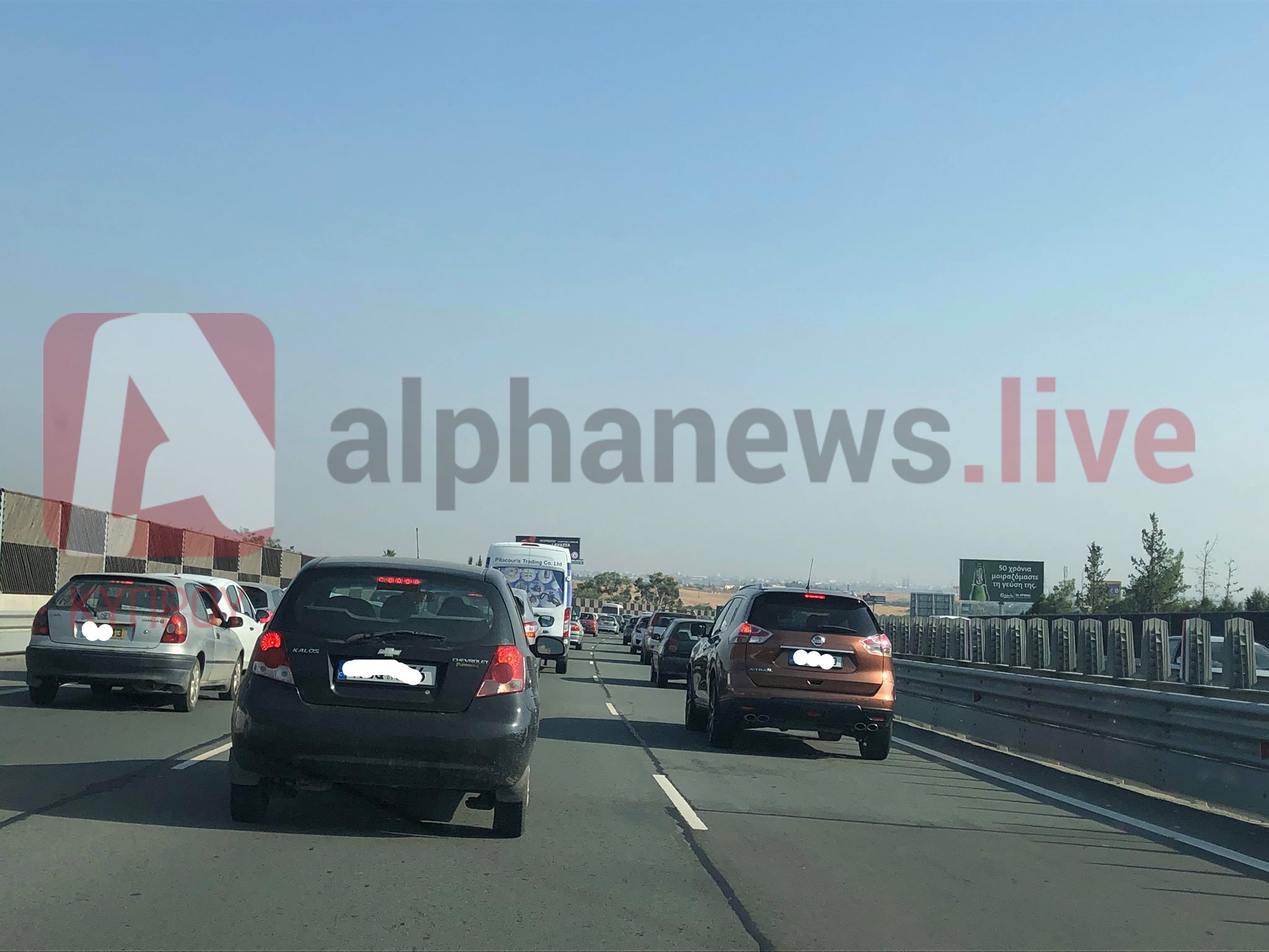 Τροχαίο ατύχημα "παρέλυσε" την είσοδο στη Λευκωσία