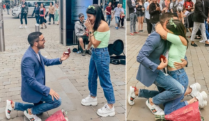 H συγκινητική…πρόταση γάμου Κύπριου στη μέση του δρόμου στο Manchester(BINTEO)