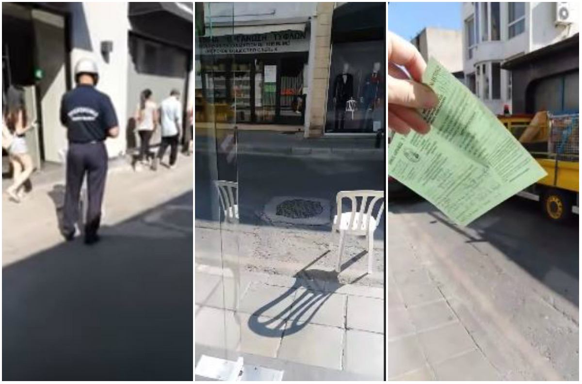 Έκοψαν πρόστιμο σε…καρέκλα και ποδήλατο στη Λάρνακα (ΒΙΝΤΕΟ)