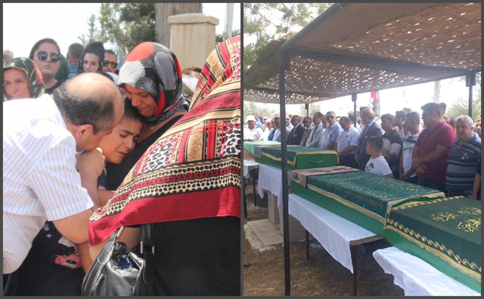 Θρήνος και σπαραγμός στην κηδεία της οικογένειας Κατιρτζί στα κατεχόμενα (ΦΩΤΟ)