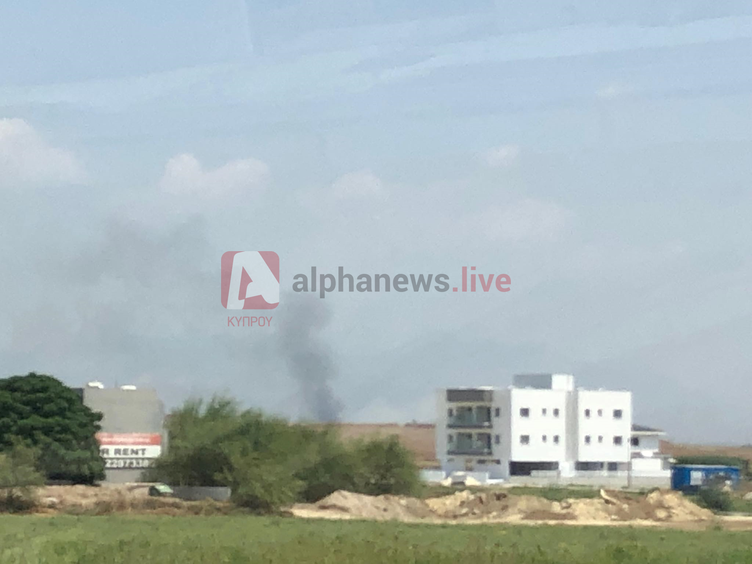 Πυρκαγιά κοντά στο παράνομο αεροδρόμιο της Τύμπου (ΦΩΤΟ)