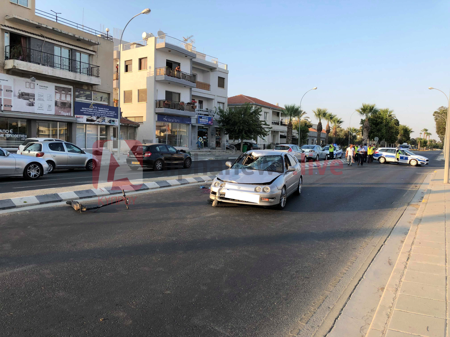 Σοβαρό τροχαίο ατύχημα με ηλεκτρικό σκούτερ στη Λεμεσό (ΦΩΤΟ)